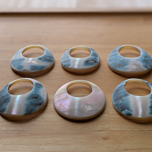 夜光貝磨きアクセサリー作りキット ✳【 月 】 キット 夜光貝jewelry