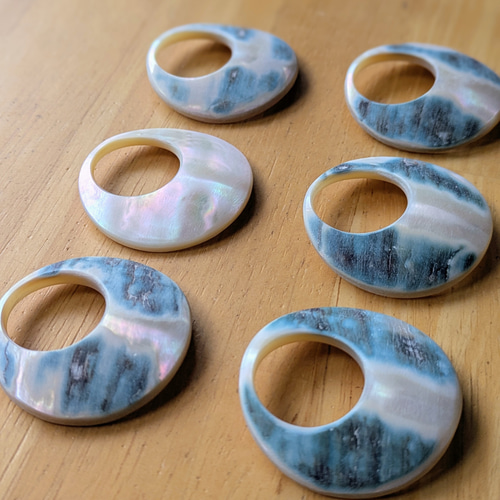 夜光貝磨きアクセサリー作りキット ✳【 月 】 キット 夜光貝jewelry