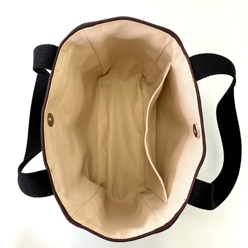 キャンバス トートバッグ チョコブラウン トートバッグ minitora3493