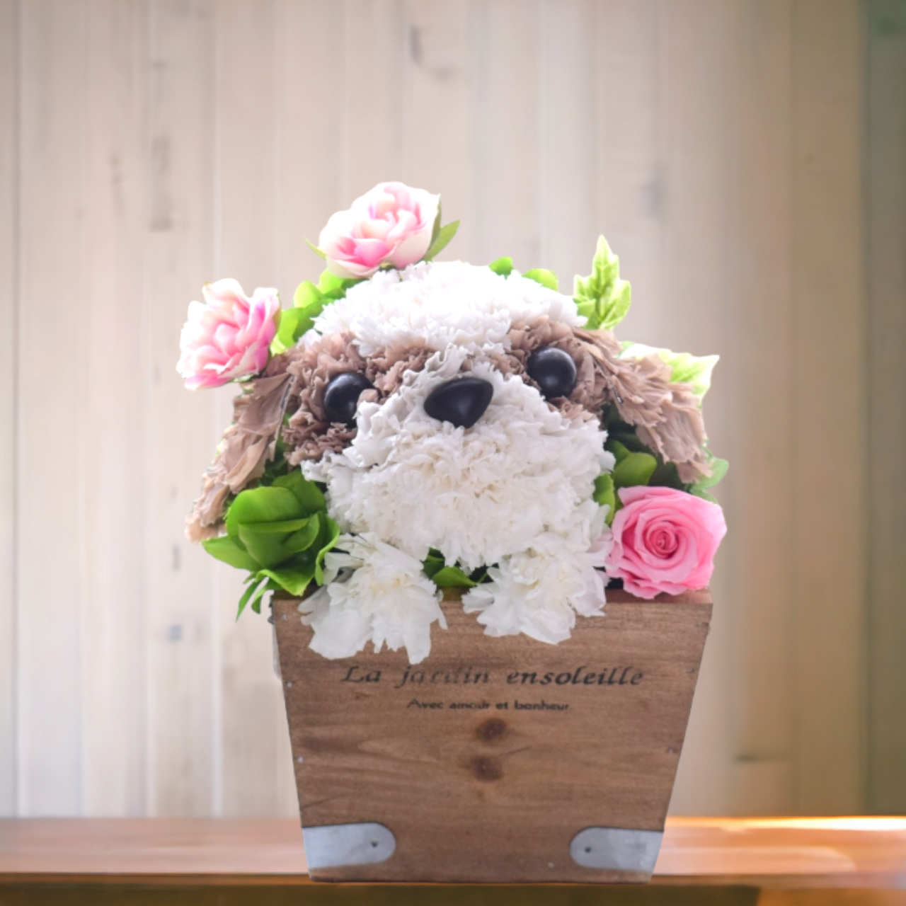 フラワーペット【シーズー】プリザーブドフラワー 花 犬 ペット 母の日 お供え 誕生日 プレゼント カーネーション