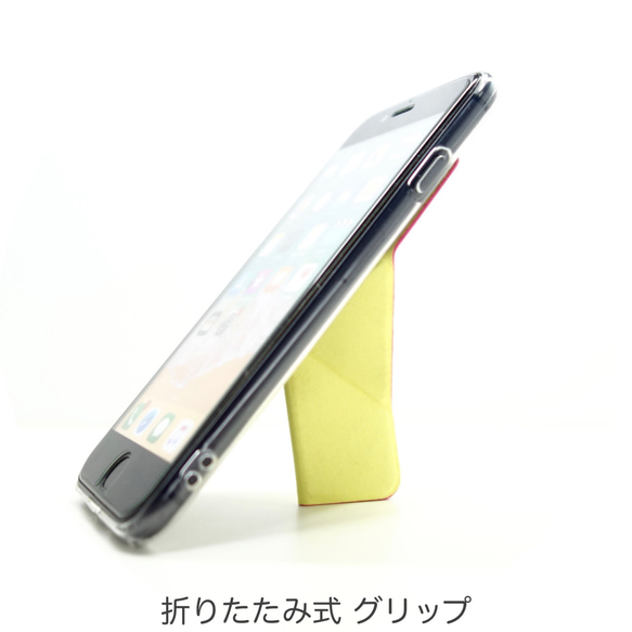 iPhoneSE3 iPhoneSE2 iPhone8 iPhone7 ケース スマホグリップ スマホスタンド Mピンク 11枚目の画像