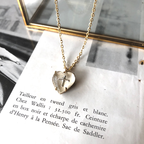 ヴィンテージハート&クロスのネックレスsilver925 ネックレス ヴィンテージハート&クロスのネックレスsilver925 ネックレス