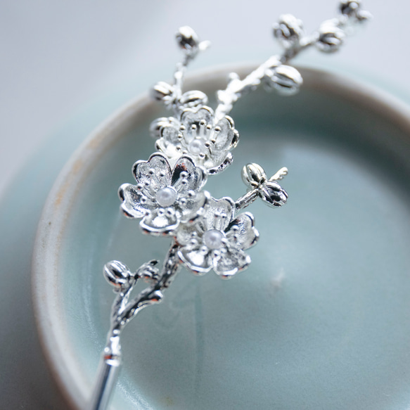 桜の1本かんざし　簪　和装髪飾り　ヘアアクセサリー 7枚目の画像