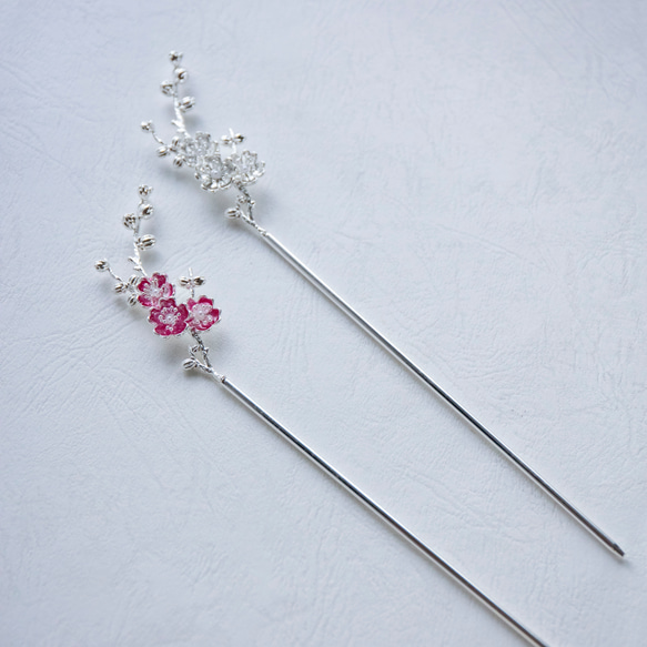 桜の1本かんざし　簪　和装髪飾り　ヘアアクセサリー 13枚目の画像