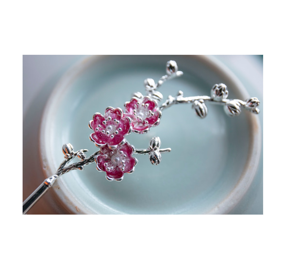 桜の1本かんざし　簪　和装髪飾り　ヘアアクセサリー 11枚目の画像