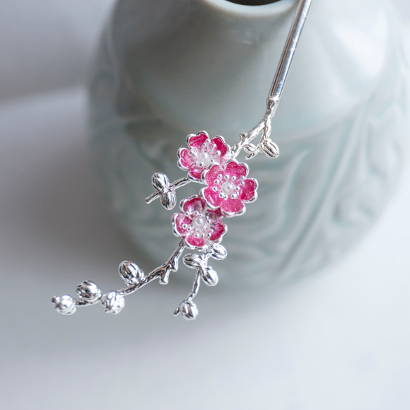 桜の1本かんざし　簪　和装髪飾り　ヘアアクセサリー 5枚目の画像