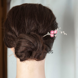 桜の1本かんざし　簪　和装髪飾り　ヘアアクセサリー 14枚目の画像