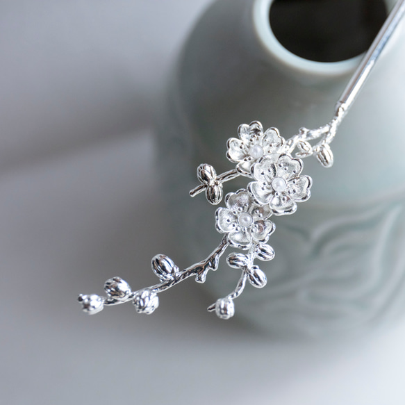 桜の1本かんざし　簪　和装髪飾り　ヘアアクセサリー 1枚目の画像