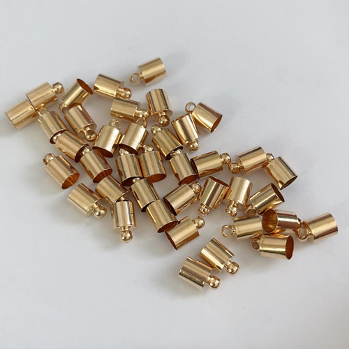 5個 銅合金製 外径6mm KD6KC タッセルキャップ 5mmツイスト