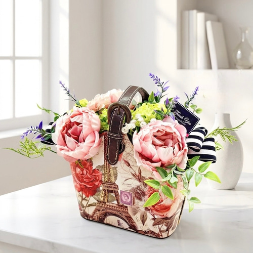 【美品】ウェディング用 造花 アレンジメントセット 母の日フラワー ギフト 芍薬 フラワーアレンジメント 造花 アーティ