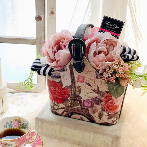 母の日フラワー ギフト 芍薬 フラワーアレンジメント 造花 アーティ