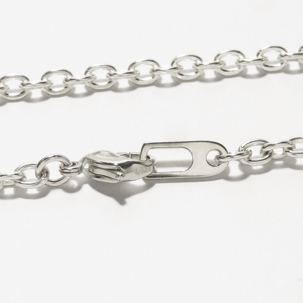 4.0mm 太い 小豆ネックレスチェーン シルバー925 小豆 ネックレス チェーン シルバーアクセサリー