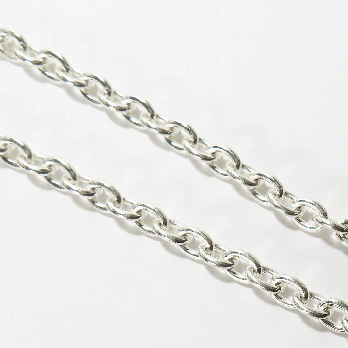 4.0mm 太い 小豆ネックレスチェーン シルバー925 小豆 ネックレス チェーン シルバーアクセサリー