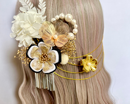 髪飾り 成人式 卒業式 結婚式 七五三 振袖 袴 和装 シンプルで上品な髪