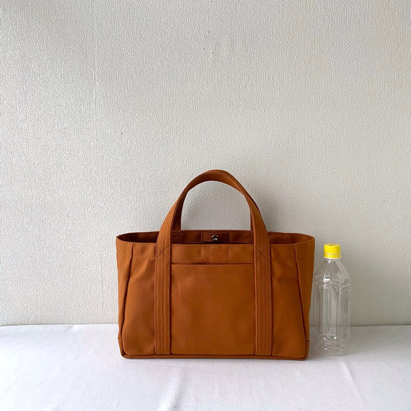 全8色】「軽いボックストート」横長サイズ／アルマダ8号帆布【受注制作