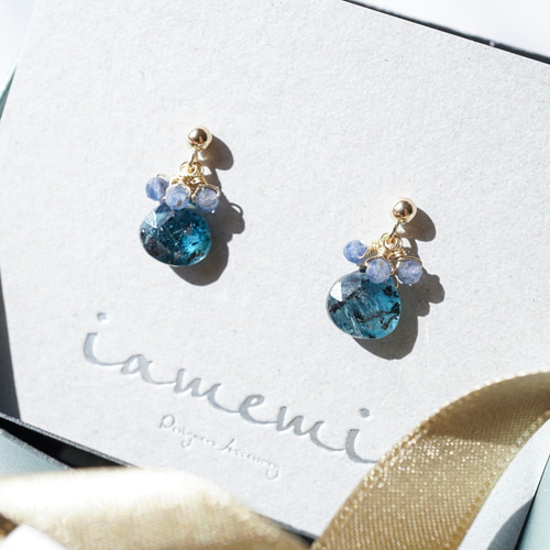 天空の泪」サファイア モスカイヤナイト 天然石 誕生石 14kgf ブルー