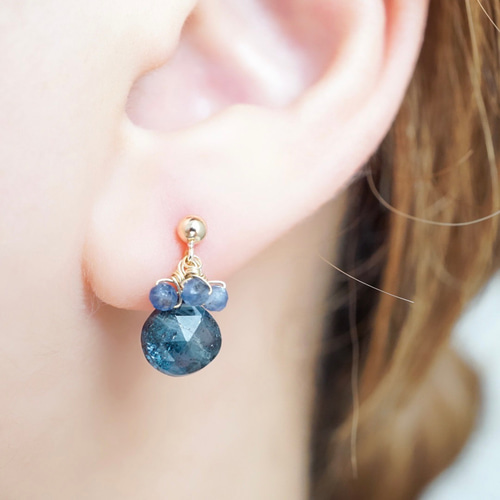 天空の泪」サファイア モスカイヤナイト 天然石 誕生石 14kgf ブルー