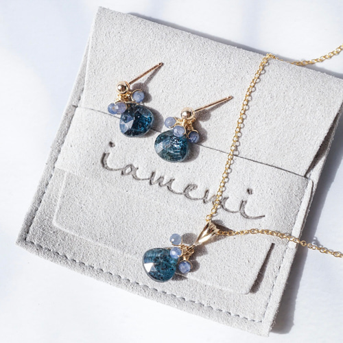 天空の泪」サファイア モスカイヤナイト 天然石 誕生石 14kgf ブルー