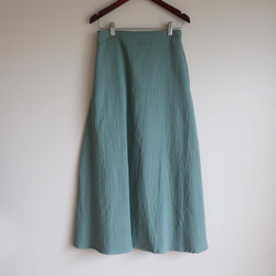 二重折りシワ加工コットン　シンプルなＡラインスカート（フリー／全８色） 10枚目の画像