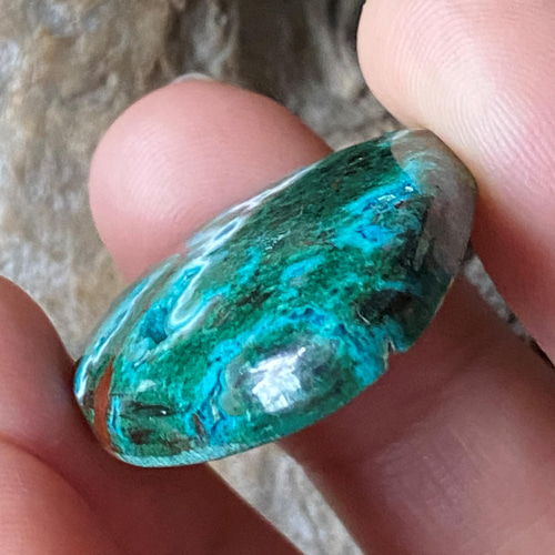 希少☆クリソコラ ドゥルージー02/マラカイトクリソコラ おうち森林浴 
