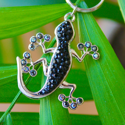 受注制作】再販×③ 漆黒のトカゲのバッグチャーム バッグチャーム sa