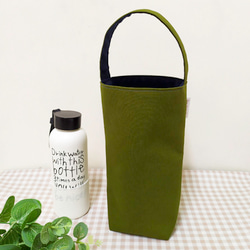 無華系列水壺袋/大容量飲料提袋/手提帆布包/橄欖綠/現貨供應中 第1張的照片