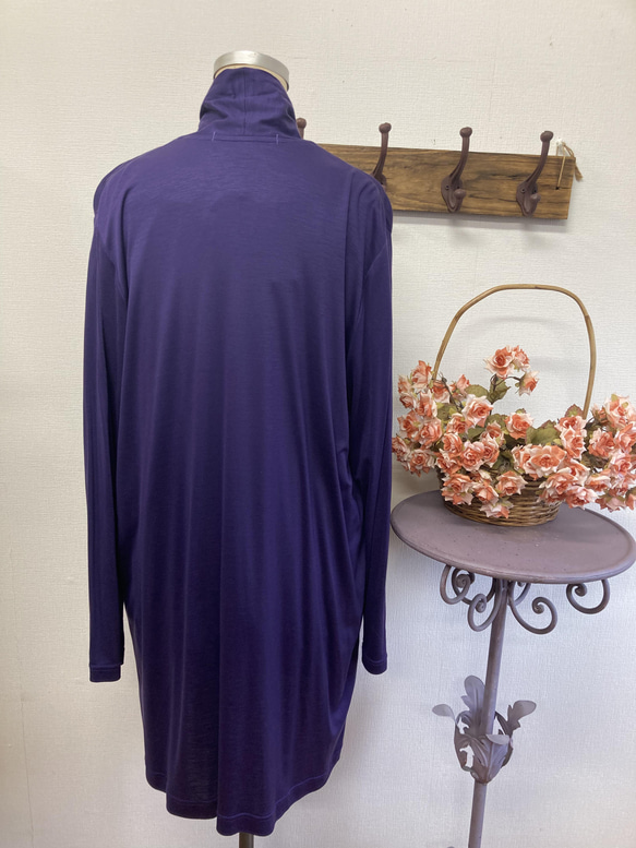 成人開衫❤️和服袖長開衫紫色（尺碼免費L~LL） 第9張的照片