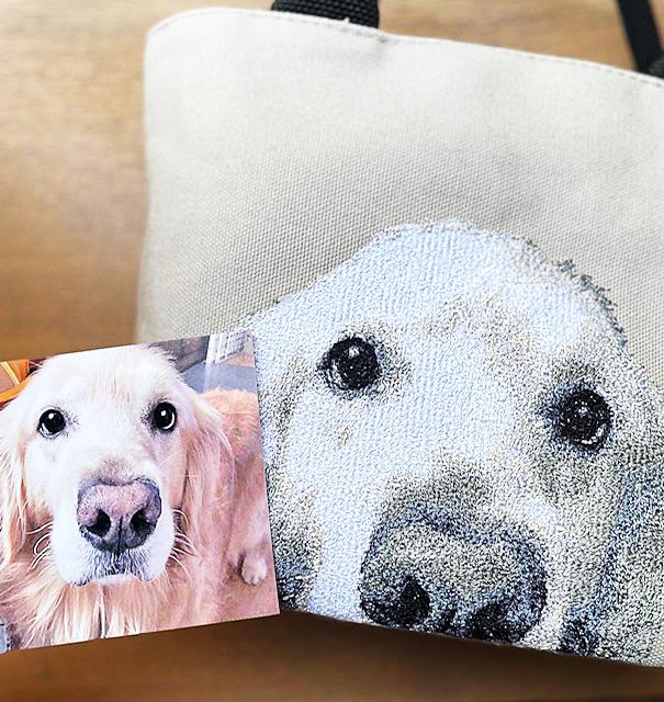 装いに溶け込むモノクロ刺繍｜写真から仕立てるトートバッグ