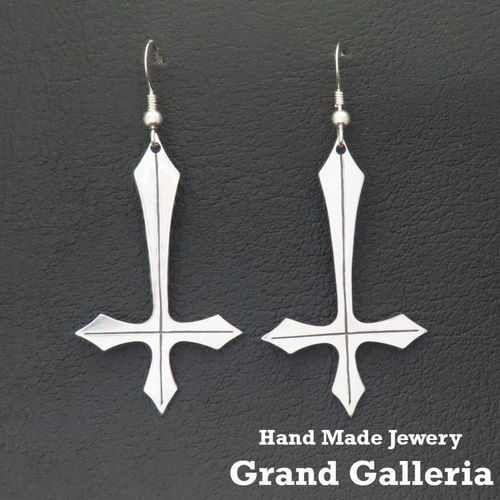 専用ページ　姫様用　1月15日 逆十字ピアス XL シルバー925 【刻印無料】 両耳 聖ペテロ 逆