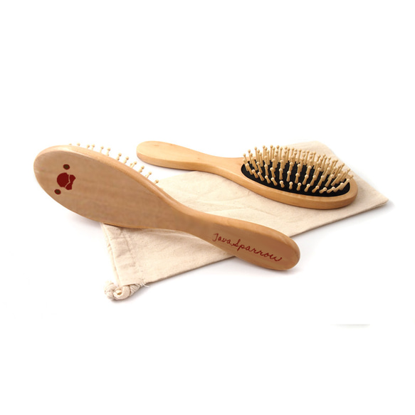 文鳥さんのウッドヘアブラシ 人気・おすすめ｜省スペース設計・旅行向けにおすすめ 公式 プライバシー配送 今だけ特典付き