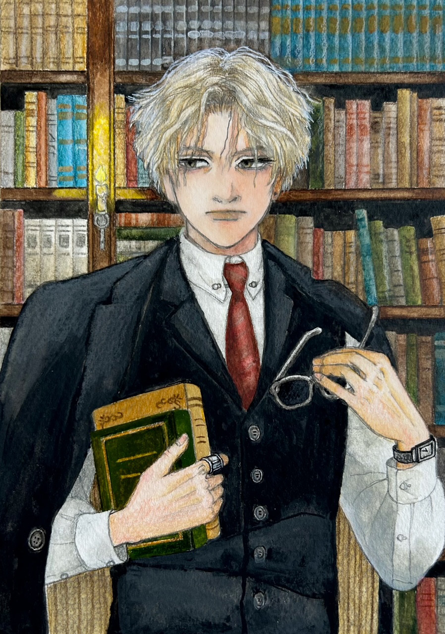 特別提供品！水彩画原画【Library】