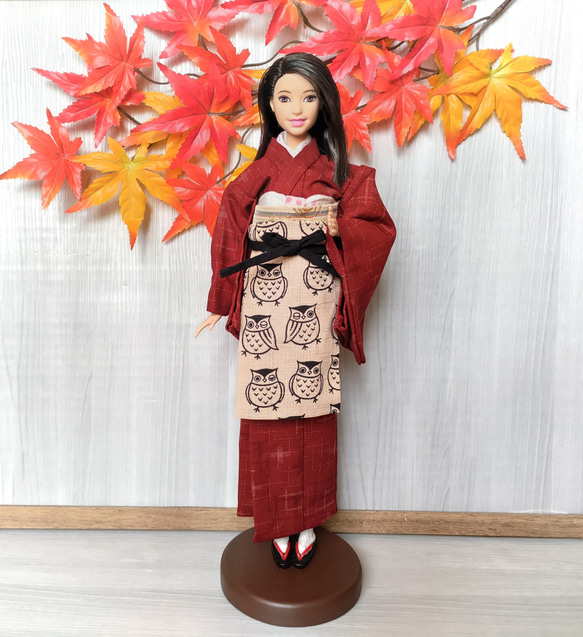 茶屋の看板娘…あかね」28～30cmドール小袖着物 おもちゃ・人形 手縫い