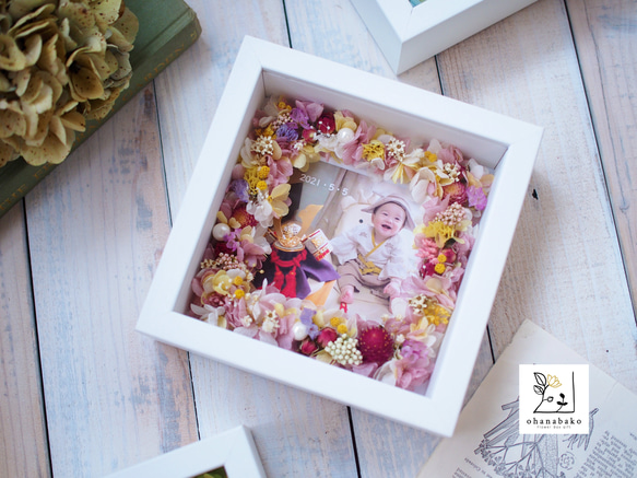 《MESSAGE PRINT》happy colorful preserved flowers photo frame 第5張的照片