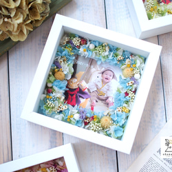 《MESSAGE PRINT》happy colorful preserved flowers photo frame 第4張的照片