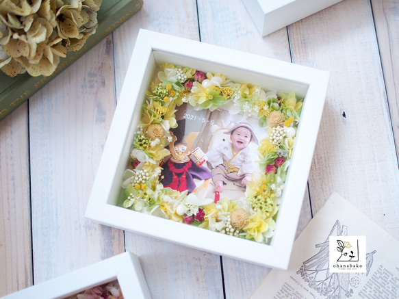 《MESSAGE PRINT》happy colorful preserved flowers photo frame 第3張的照片