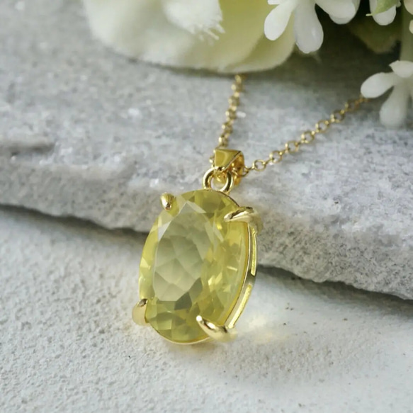 レモンクォーツペンダントトップ ひろ】新品 sowi レモンクォーツ