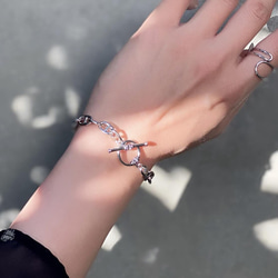 再販x10[14kgf]ホースシュージルコニアブレスレット、 馬蹄チャーム