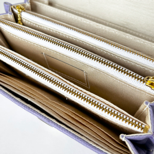 改良型】家計やりくり財布/ラベンダー 長財布 Mimity Handmade