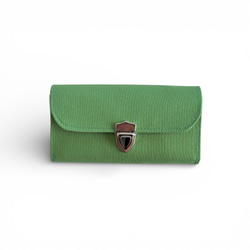 改良型】家計やりくり財布/アップルグリーン 長財布 Mimity Handmade