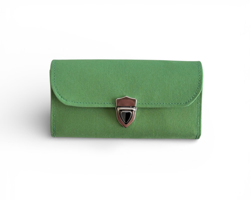 改良型】家計やりくり財布/アップルグリーン 長財布 Mimity Handmade