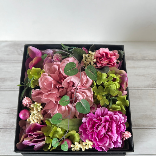 受注制作【Creema限定】華やかなダリアのボックスフラワー（S・M・L