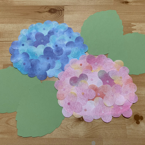 壁面飾り【紫陽花】紫陽花 6月 切り絵 とことこ♪ 通販 11605820