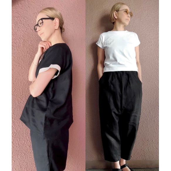 RATA❤️選擇你的長度❣️精緻的輪廓❤️燈籠褲❤️100%優質亞麻❤️從S到L均碼 第1張的照片