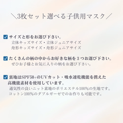 \\3枚セット//キッズマスク ジュニアマスク 選べるサイズ 選べる柄 選べる形 男の子 かっこいい マスク 2枚目の画像