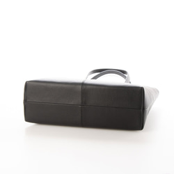 日本製造：拉鍊式A4尺寸手提包，收縮皮革，黑色 第2張的照片