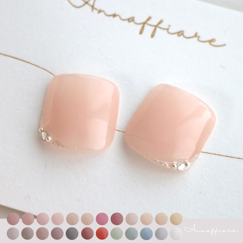 色が選べる♡シンプルなフットネイルチップ（足の親指用） /Annaffiare