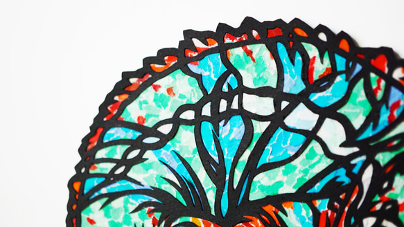 【切り絵×ちぎり絵】原画アート chame-leon -ｶﾒﾚｵﾝ- 切り絵×ちぎり絵 chame leon ｶﾒﾚｵﾝ SDGs