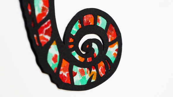 【切り絵×ちぎり絵】原画アート chame-leon -ｶﾒﾚｵﾝ- 切り絵×ちぎり絵 chame leon ｶﾒﾚｵﾝ SDGs