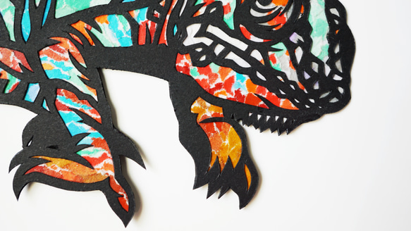 【切り絵×ちぎり絵】原画アート chame-leon -ｶﾒﾚｵﾝ- 切り絵×ちぎり絵 chame leon ｶﾒﾚｵﾝ SDGs