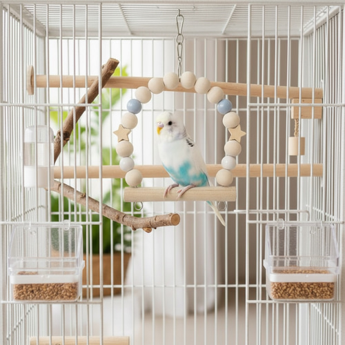 インコ ブランコ 日本製 天然木 安心安全素材 セキセイインコ 鳥